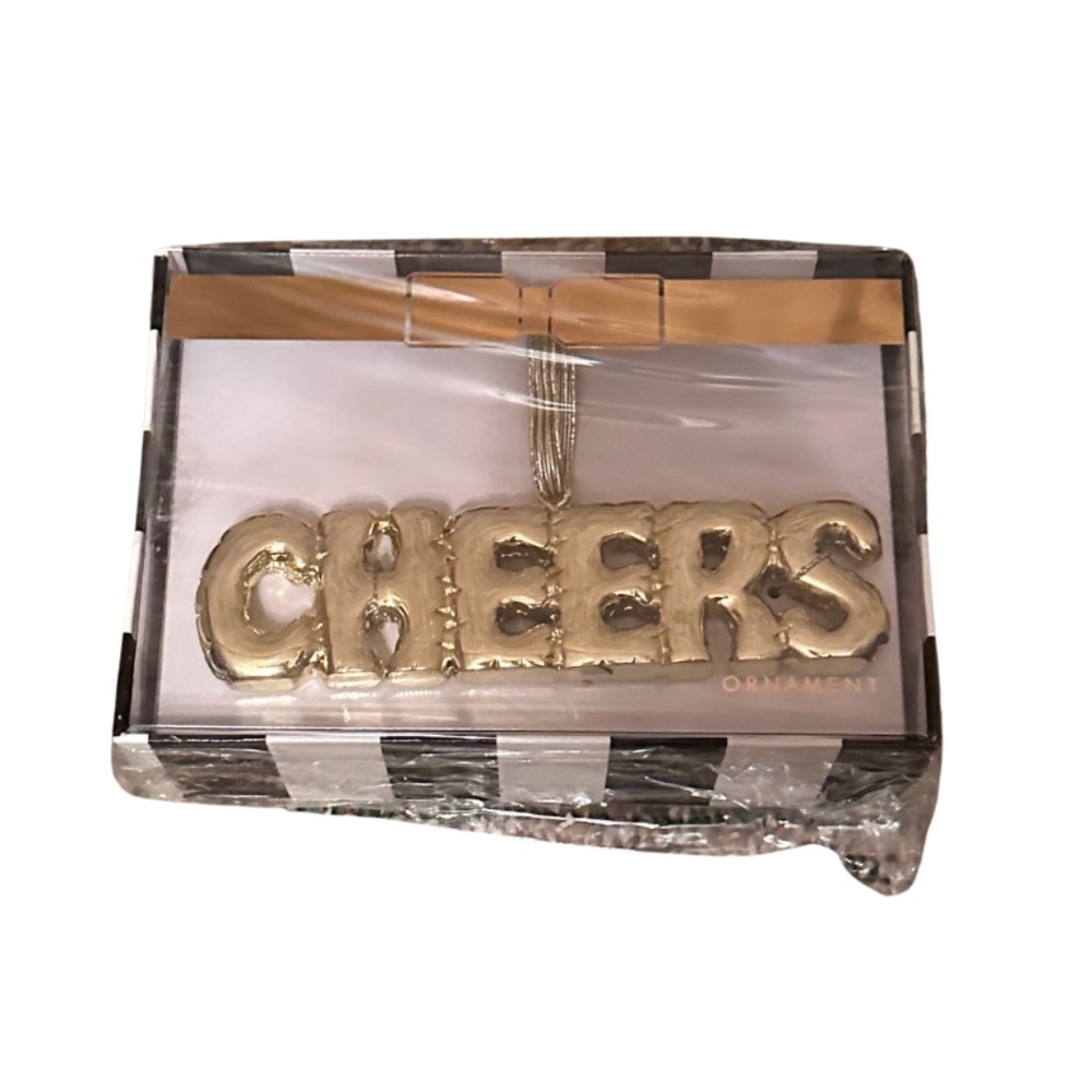 NEW 8 Oak Lane Gold Cheers Ornament
